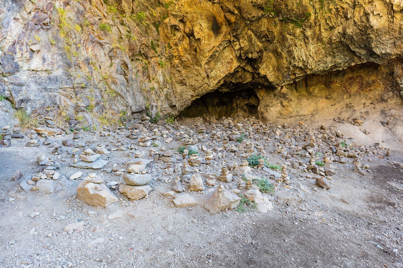 Geghard Monastery cut into the cliff face