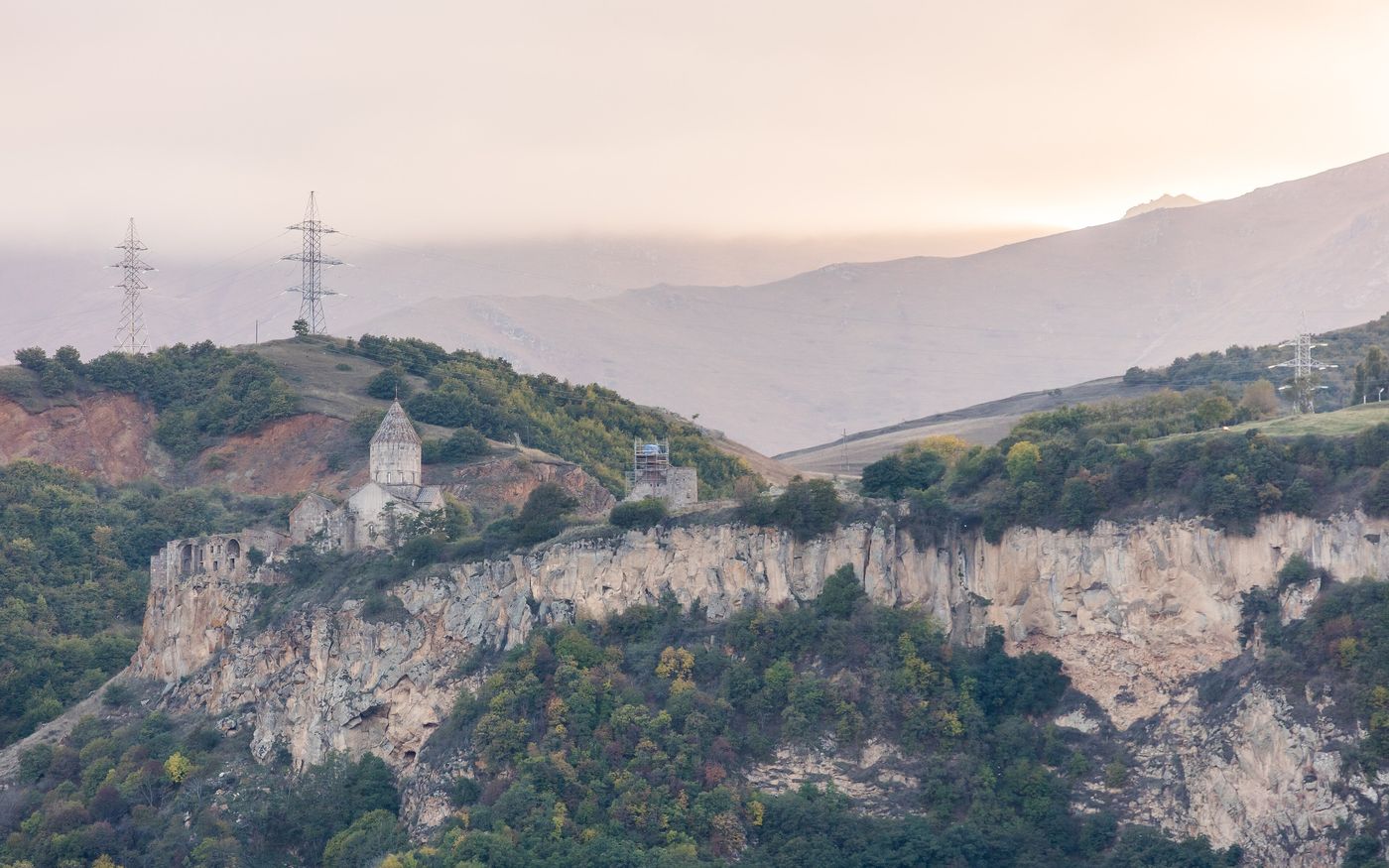 Tatev Monastery on its promontory above the Vorotan gorge