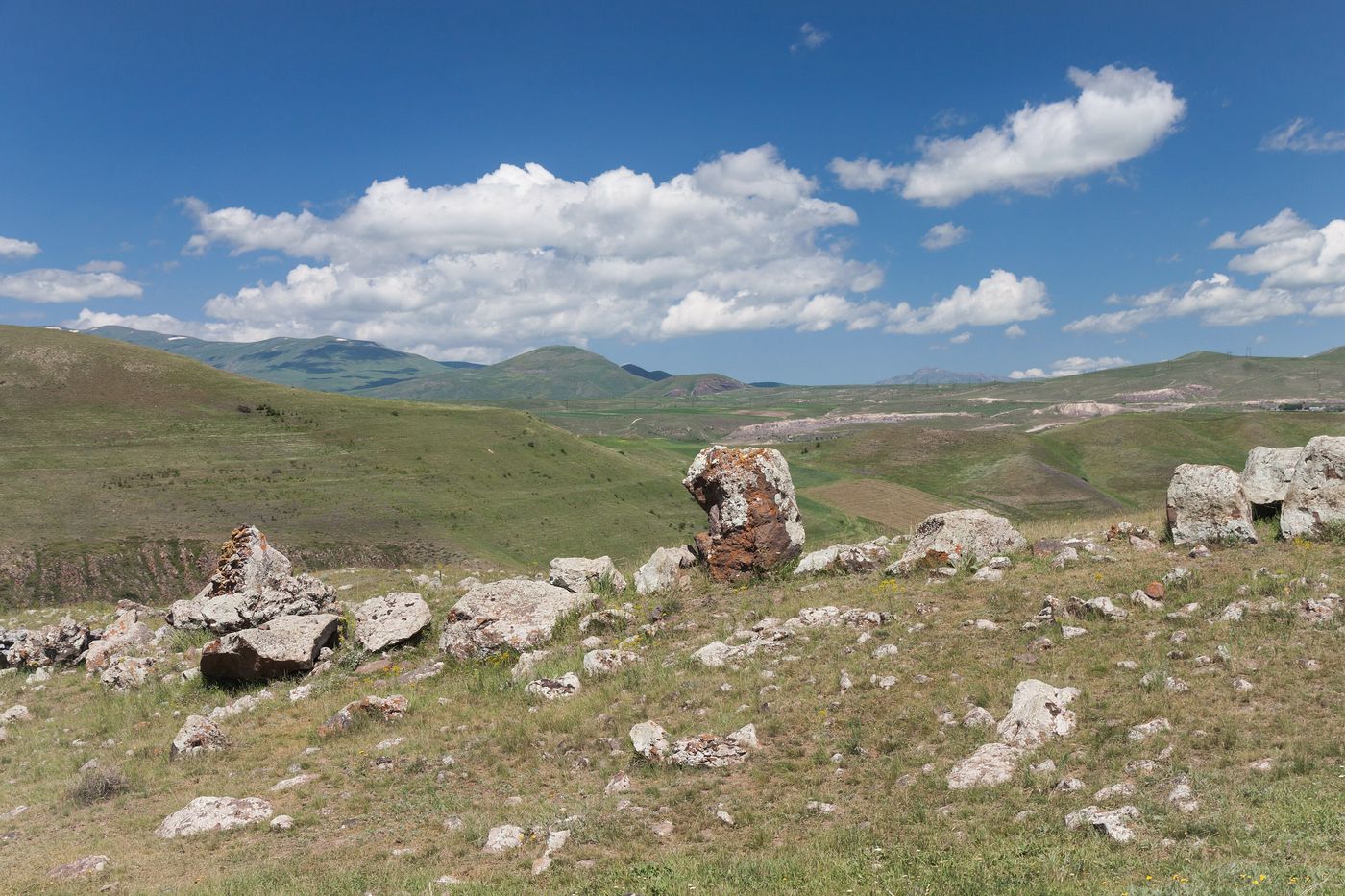 The standing stones of Zorats Karer on the Syunik plateau